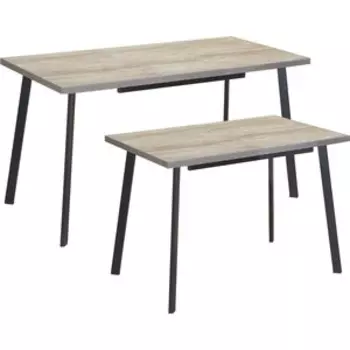 Стол обеденный раздвижной Катрин Бэлфаст сосна пасадена/опора квадро черный муар (KT19638)