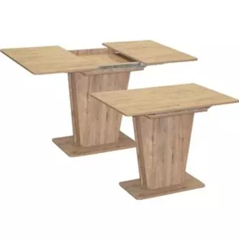 Стол обеденный раздвижной Катрин Эстетика дуб веллингтон/опора дуб веллингтон (KT19643)