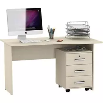 Стол письменный Мебельный двор С-МД-1-04Т с тумбой С-МД-3-02 дуб