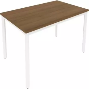 Стол письменный на металлокаркасе Riva Slim С.СП-4 орех/белый металл 118x72x75