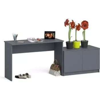Стол письменный СВК Мори МСП1200.1 + Тумба МА900.1, цвет графит (1026822)