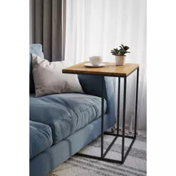 Стол придиванный Мебелик Хайгрет дуб американский/черный (П0004825)