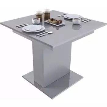 Стол раскладной квадратный Slayn Turin серый глянец