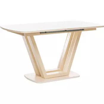 Стол раздвижной Leset Каби металл крем стекло крем