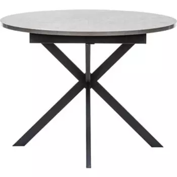 Стол раздвижной Leset Капри камень темный/черный