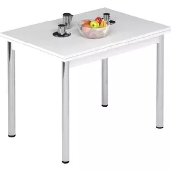 Стол раздвижной Leset Марсель 2Р хром/белый