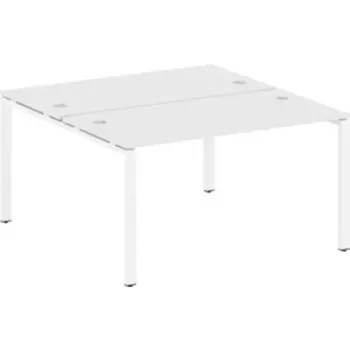 Стол Riva Metal System на П-образном металлокаркасе БП.РАС-СП-2.3 белый/белый металл 140x147,5x75
