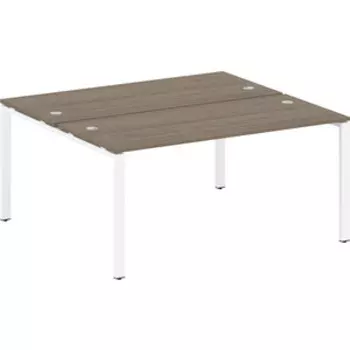 Стол Riva Metal System на П-образном металлокаркасе БП.РАС-СП-2.4 вяз/белый металл 160x147,5x75