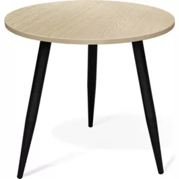 Стол Sheffilton SHT-T14/80 ЛДСП черный муар/дуб беленый