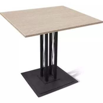 Стол Sheffilton SHT-TU6-BS1/80/80 ЛДСП черный/дуб беленый