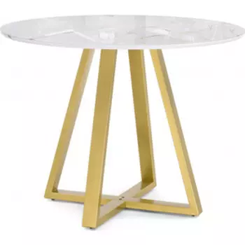 Стол стеклянный Woodville Норфолк 100 золото (588042)