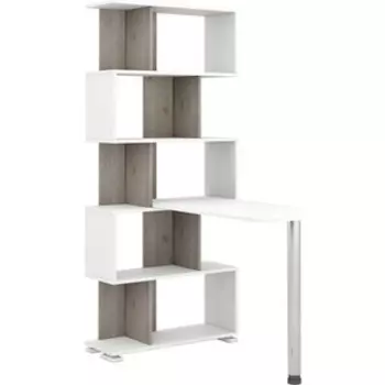 Стол-Стеллаж МЭРДЭС СЛ-5-3СТ-2+БЯ БЕНБЕН белый/нельсон/белый/нельсон