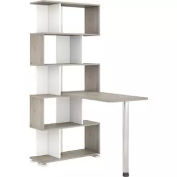 Стол-Стеллаж МЭРДЭС СЛ-5-3СТ-2+БЯ НБЕНБЕ нельсон/белый/нельсон/белый