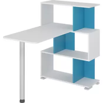 Стол-Стеллаж МЭРДЭС СЛ-5-3СТ БЕСИ белый/синий/белый