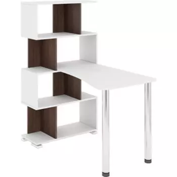 Стол-Стеллаж МЭРДЭС СЛ-5-4СТ-2 БЕШБЕ белый/шамони/белый