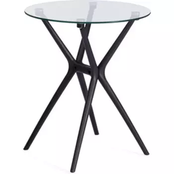 Стол TetChair PARNAVAZ (mod 29) пластик/стекло 60x60x70,5 см Black (черный) 05