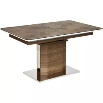 Стол TetChair RADCLIFFE (mod. EDT-VG002) коричневый, стекло burning stone