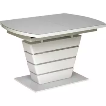TetChair Стол SCHNEIDER ( mod. 0704 ) мдф high glossy, закаленное стекло, 140/180x80x75 см, белый