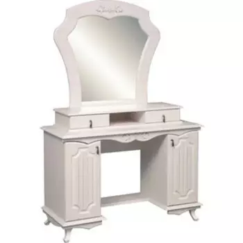 Стол туалетный ОЛМЕКО 06.33 Кантри патина вудлайн кремовый/ДВПО: белый/ПВХ сандал белый