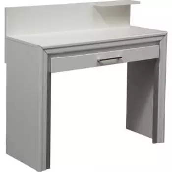 Стол туалетный ОЛМЕКО 38.04 Беатрис белый/белый альпийский/профиль: Kroning белый глянец с серебром