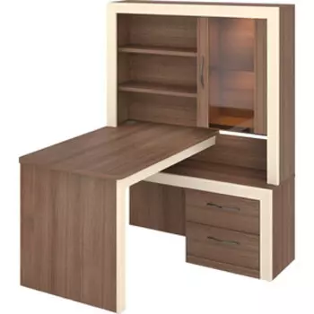 Стол угловой МЭРДЭС СтУ-140 ШКр ПРАВ шамони/крем