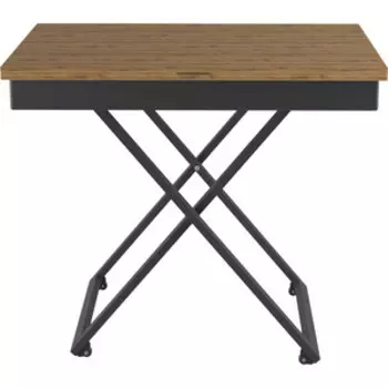 Стол универсальный трансформируемый Мебелик ГЕНРИ дуб шерман/чёрный (П0005806)