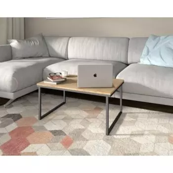 Стол журнальный Бител Ланс Мини дуб крафт золотой /черный (BIT001386)