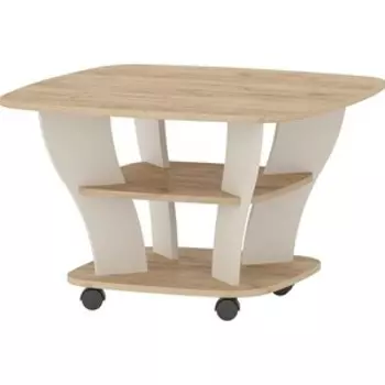 Стол журнальный Гранд Кволити 6-0210 Дуб Крафт Золотой / Сатин