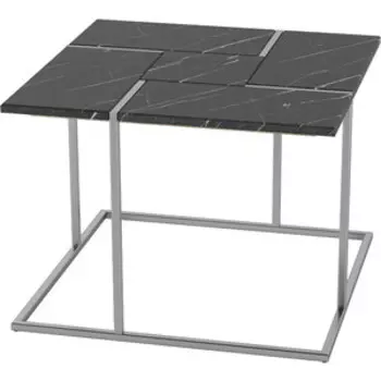Стол журнальный Мебелик Калифорния черный мрамор