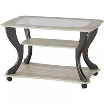 Стол журнальный Калифорния мебель Маэстро СЖС-02 со стеклом дуб/венге