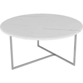 Стол журнальный Калифорния мебель Маджоре белый мрамор