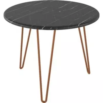 Стол журнальный Мебелик РИД Купер 430 черный мрамор