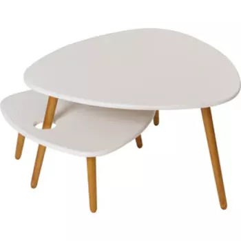 Стол журнальный Мебелик Стилгрей белый