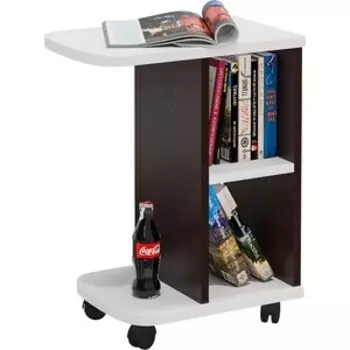 Стол журнальный Мебельный двор С-МД-СЖ-3, цвет венге/белый шагрень (1028366)