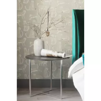 Стол журнальный Мебелик Альбано черный мрамор/хром (П0005116)