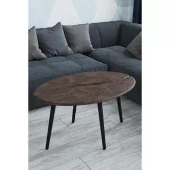 Стол журнальный Мебелик Арабика браун/чёрный (П0003269)