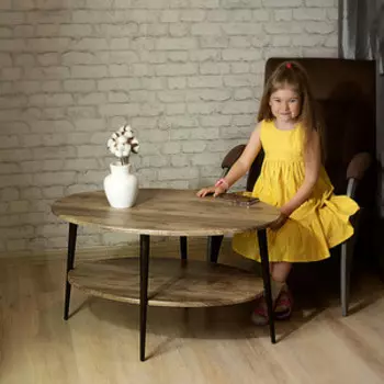 Стол журнальный Мебелик BeautyStyle 29 дуб крымский состаренный/эбеновое дерево (П0007199)