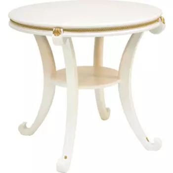 Стол журнальный Мебелик Глория М молочный дуб (П0003890)