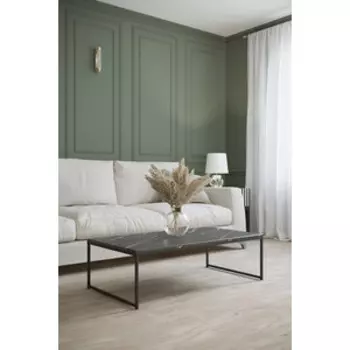 Стол журнальный Мебелик Инсайд черный мрамор/черный (П0004831)