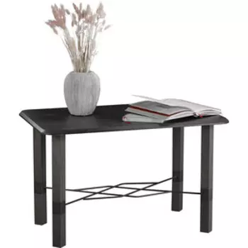 Стол журнальный Мебелик Лючия 4102 серый бетон, серый, дуб крымский состаренный (П0004587)