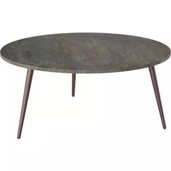 Стол журнальный Мебелик Рикон гранж/винный металлик (П0005474)