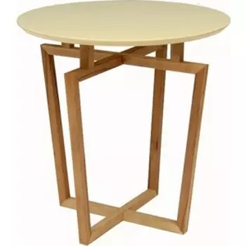 Стол журнальный Мебелик Рилле 440 бук бежевый круглый