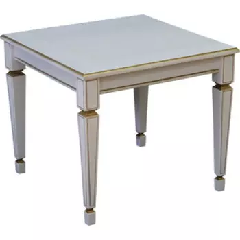 Стол журнальный Мебелик Васко В 82 белый ясень, золото (П0002008)