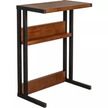 Столик приставной большой Аргус XXL ирокко морение/каркас муар черный с блестками