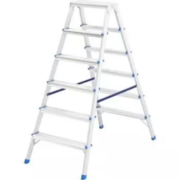 Стремянка СибрТех двусторонняя 6 ступеней (97926)
