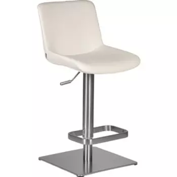 Стул барный Dobrin ALDO LMO-A94D белый PU P23, основание из нержавеющей стали