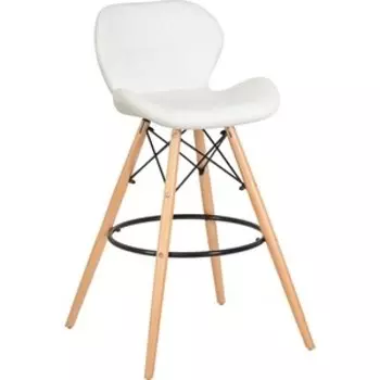 Стул барный Dobrin BUTTERFLY BAR LMZL-302B ножки светлый бук, цвет белый
