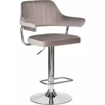Стул барный Dobrin CHARLY LM-5019 серый велюр (MJ9-75)