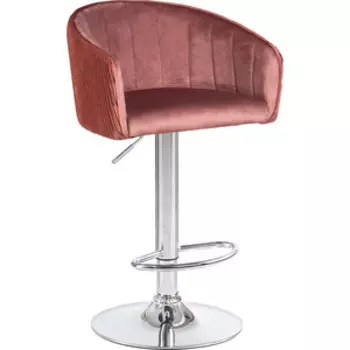 Стул барный Dobrin DARCY LM-5025 бронзово-розовый велюр (1922-17)