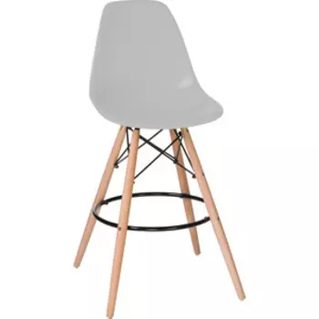 Стул барный Dobrin DSW BAR LMZL-PP638G ножки светлый бук, цвет сиденья светло-серый (GR-01)
